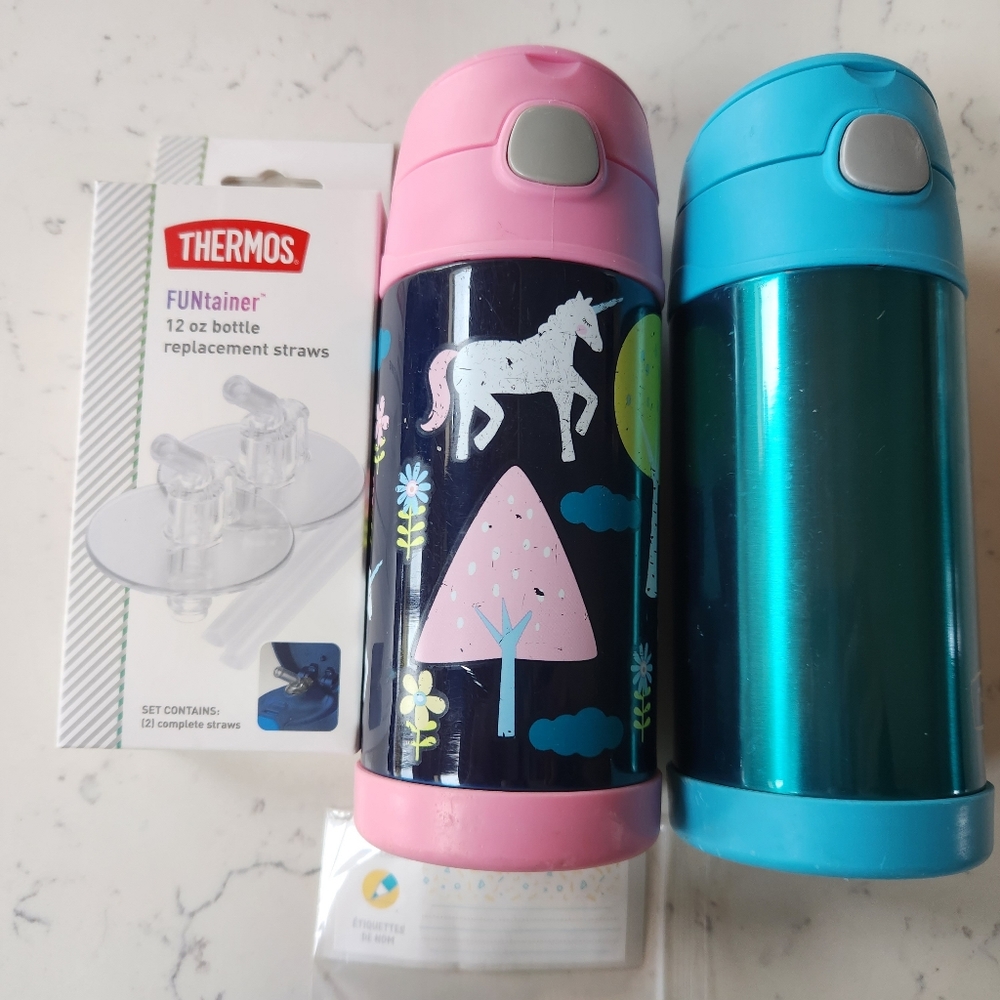 Set of 2 FUNtainer 12 oz. water bottles